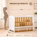 Ver imagem 5 de Quarto Completo para Quarto de Bebê Berço 3 em 1, Guarda-Roupa 2 Portas, Cômoda Sapateira 100% MDF