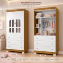 Ver imagem 6 de Quarto Completo para Quarto de Bebê Berço 3 em 1, Guarda-Roupa 2 Portas, Cômoda Sapateira 100% MDF