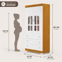 Ver mais imagens de Quarto Completo para Quarto de Bebê Berço 3 em 1, Guarda-Roupa 2 Portas, Cômoda Sapateira 100% MDF