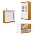 Ver imagem 2 de Quarto Completo para Quarto de Bebê Berço 3 em 1, Guarda-Roupa 2 Portas, Cômoda Sapateira 100% MDF