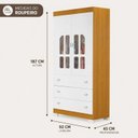 Ver imagem 4 de Quarto Completo para Quarto de Bebê Berço 3 em 1, Guarda-Roupa 2 Portas, Cômoda Sapateira 100% MDF