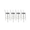 Kit 4 Banquetas Alta Prata Cozinha Gourmet Americana Balcão:cerveja - 1