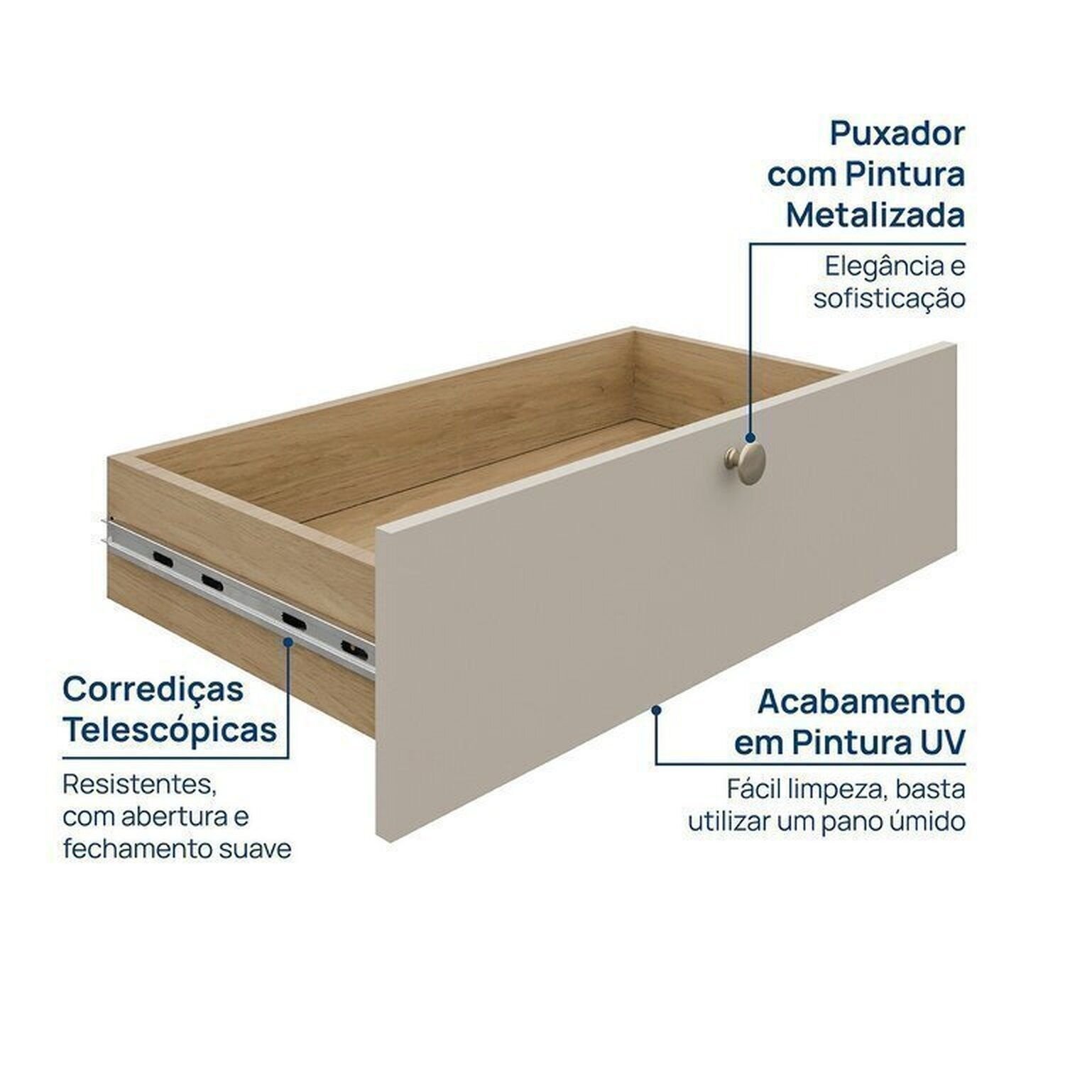 Estante 3 Módulos 10 Portas 3 Kit Prateleiras 3 Gavetas Frame Cabecasa MadeiraMadeira   - 6