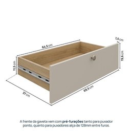 Estante Multiuso Livreiro 3 Módulos 10 Portas 3 Gavetas Frame Cabecasa MadeiraMadeira - 8