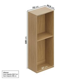 Estante Multiuso Livreiro 3 Módulos 10 Portas 3 Gavetas Frame Cabecasa MadeiraMadeira - 9