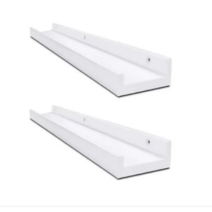 2 Prateleiras Calhas 60cm. Porta Temperos, Porta Livros e Revistas, Porta Quadros e Decorações. Sala