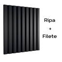 Ver imagem 3 de Ripa Poliestireno Preta Santa Luzia 280cmx30mmx16mm (02un)