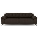 Ver imagem 2 de Sofá Living 4 lugares 292cm Agostino Pés Design em Ferro Couro Marrom G52 - Gran Belo