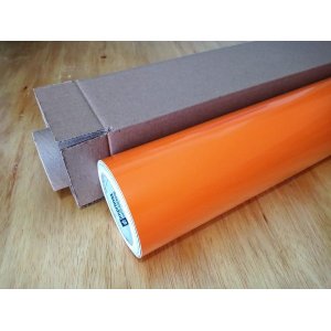 Adesivo Vinil Vidro Móveis Geladeira laranja 3m x 61cm
