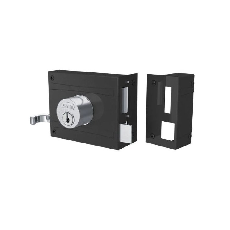 Fechadura Stam 701/80 Sobrepor Externa Preta