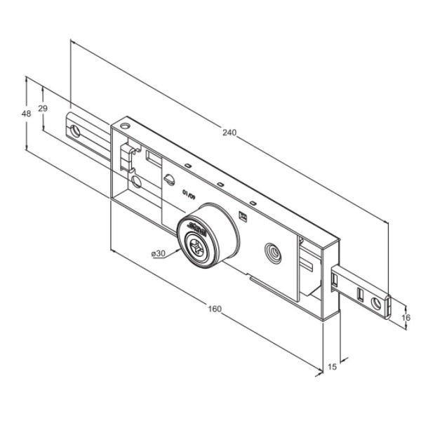 Fechadura Stam 1201 Tetra Porta de Enrolar Comércio Inox - 2