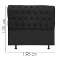 Ver imagem 3 de Cabeceira Estofada Cama Box King 195cm París Corino Preto- Mabe Magazine