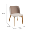 Ver imagem 4 de Cadeira Havona Treo Made Encosto Curvo Tipo Poltrona Tecido e Estrutura Maciça. Muito Conforto e Ele