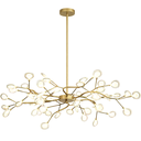Ver imagem 1 de Lustre Teto 110cm Ramos de Árvore 54 Leds Luminária Metal Dourado Gimpo Ra-54-gold-lolli