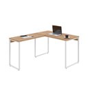 Ver imagem 5 de Mesa em L Office 120x150x75cm Kuadra Lâmina Mel - Est.branca