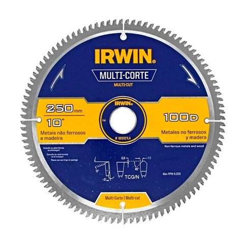 SERRA CIRCULAR MULTICORTE IRWIN 250MMX100DX30MM