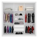 Ver imagem 3 de Guarda Roupa Casal 3 Portas Deslizantes com Espelho 2 Gavetas Residence - Élpis Móveis