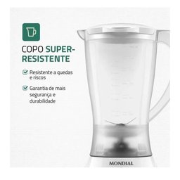 Liquidificador Easy Power L-550-w Branco127v Mondial - 6