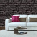 Ver imagem 3 de Papel De Parede Pedra Tijolo Preto Auto Colante Lavavel Sala