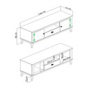 Ver imagem 3 de Rack Tv até 60 Polegadas 135cm C/ 2 Portas 1 Gaveta e Nicho Cor:mel Petróleo