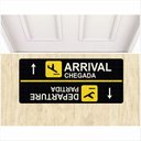 Ver imagem 1 de Capacho Tapete Arrival e Departure 70x30 Cm Antiderrapante.