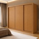 Ver imagem 1 de Guarda Roupa Casal 3 Portas de Correr e 6 Gavetas 242cm Premium Jade