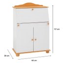 Ver imagem 3 de Escrivaninha Mesa Madeira Secretária Escritório 2 Portas Branco Madeirado David Idimex