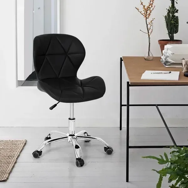 Cadeira Office Eiffel Slim Base Giratória - Preto