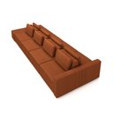 Ver imagem 5 de Sofá Ilha com Encosto e Almofadas Móveis Olimpo 505cm Modulado Linho Terracota G45 - Gran Belo