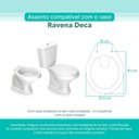 Ver imagem 3 de Assento Sanitário Tampa de Vaso Branco Mdf Laqueado Ravena para Bacia Deca