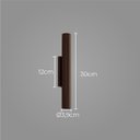 Ver imagem 2 de Arandela Tubo Cilindro 30cm 2 Fachos Marrom P/ 2 Mr11 St2773