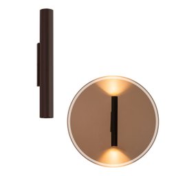 Arandela Tubo Cilindro 30cm 2 Fachos Marrom P/ 2 Mr11 St2773 - 5