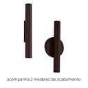 Ver imagem 4 de Arandela Tubo Cilindro 30cm 2 Fachos Marrom P/ 2 Mr11 St2773