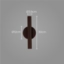 Ver imagem 3 de Arandela Tubo Cilindro 30cm 2 Fachos Marrom P/ 2 Mr11 St2773