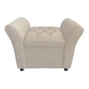 Ver imagem 1 de Bau Egeo 80x51 Suede Bege - Dominic Decor