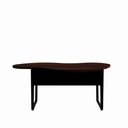 Ver imagem 6 de Mesa para Escritório Orgânica Linear sem Gavetas 173cm Louro Preto com Preto F5 Office