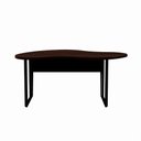 Ver imagem 4 de Mesa para Escritório Orgânica Linear sem Gavetas 173cm Louro Preto com Preto F5 Office