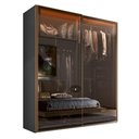 Ver imagem 5 de Guarda Roupa Casal 2 Portas Correr Vidro Reflecta com LED 200cm x 55,8cm x 230cm 100% MDF Cor: