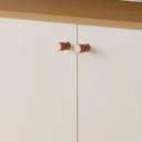 Ver imagem 5 de Rack para Tv 1.8 Tucupi Off White com Naturale Pe Bronze - Moveis Jb