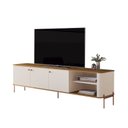 Ver imagem 1 de Rack para Tv 1.8 Tucupi Off White com Naturale Pe Bronze - Moveis Jb