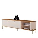 Ver imagem 6 de Rack para Tv 1.8 Tucupi Off White com Naturale Pe Bronze - Moveis Jb