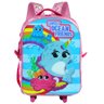 Mochila Infantil De Rodinha Escolar Menina Brilhos Narval Unicórnio Baleia Naval Carrinho Costas - R - 4