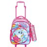 Mochila Infantil De Rodinha Escolar Menina Brilhos Narval Unicórnio Baleia Naval Carrinho Costas - R - 5