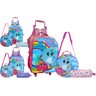 Mochila Infantil De Rodinha Escolar Menina Brilhos Narval Unicórnio Baleia Naval Carrinho Costas - R - 1