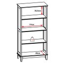 Ver imagem 3 de Cristaleira 100% Madeira Maciça 2 Portas de Vidro Noble Carvalho/preto