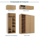 Ver imagem 4 de Guarda-Roupa Planejado de Canto 4 Peças 8 Portas com 4 Portas de Correr Jade CabeCasa MadeiraOriginals Amarelo/Avelã
