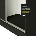 Ver mais imagens de Guarda-Roupa Casal 100% MDF Madesa Zurique 3 Portas de Correr Preto/Preto/Branco Cor:Preto/Branco