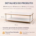 Ver imagem 4 de Mesa Centro Sala Mdf Branca Mesinha Sofa Estilo Industrial Rustica Moderna Retangular Moderna Luxo