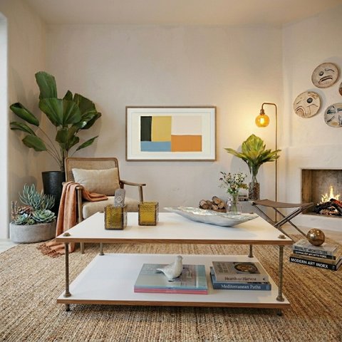Mesa Centro Sala Mdf Branca Mesinha Sofa Estilo Industrial Rustica Moderna Retangular Moderna Luxo