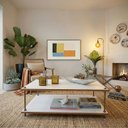 Ver imagem 1 de Mesa Centro Sala Mdf Branca Mesinha Sofa Estilo Industrial Rustica Moderna Retangular Moderna Luxo
